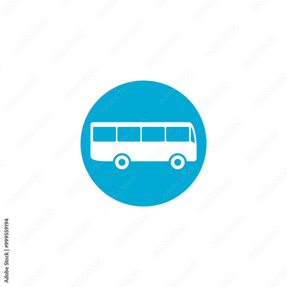 Bus circle icon isolated on transparent background Bus circle icon isolated on transparent background