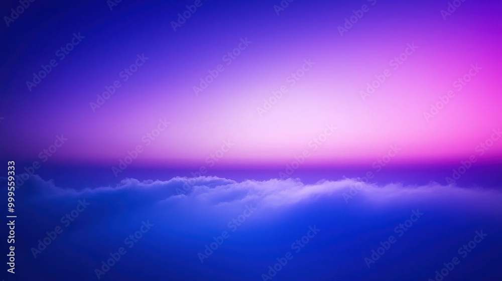 Fototapeta premium A smooth gradient background transitioning from deep blue to soft purple, creating a calming effect and leaving ample space for a bold title or main content