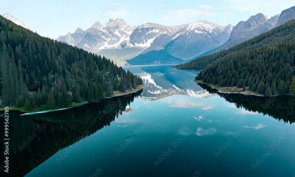 Drone above lake Drone above lake
