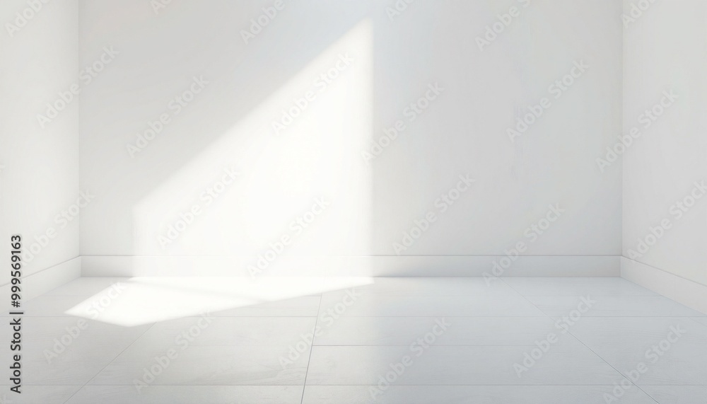 Sunlight shining through a window in a white room. Sunlight shining through a window in a white room.