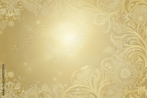 Wallpaper Mural Radiant Cream Background with Detailed Elegant Patterns Torontodigital.ca