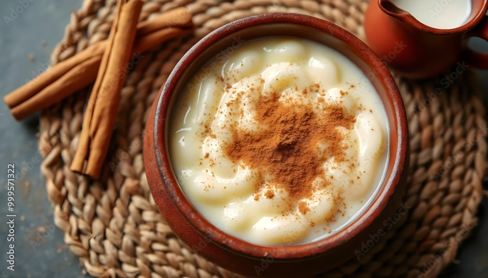 Creamy Cuban Arroz con Leche Topped with Cinnamon (Cuban Cuisine) Creamy Cuban Arroz con Leche Topped with Cinnamon (Cuban Cuisine)