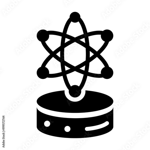 Data science icon in glyph style