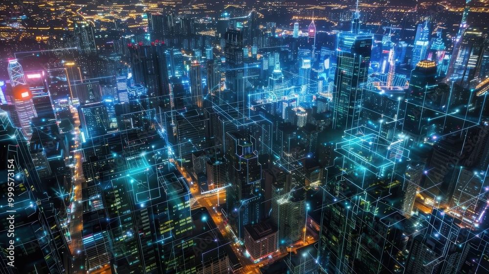 Artistic City Network Visualization in 3D Perspective Artistic City Network Visualization in 3D Perspective