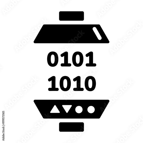 Data compression icon in filled style