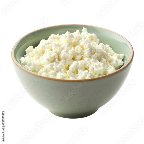 Wallpaper Mural Fresh cottage cheese in a simple bowl, perfect for healthy snacks or meal toppings, showcasing its creamy texture and flavor. Torontodigital.ca