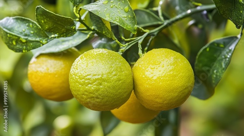 Bergamot orange (Citrus bergamia). Hybrid of Citrus limetta and Citrus aurantium probably photo