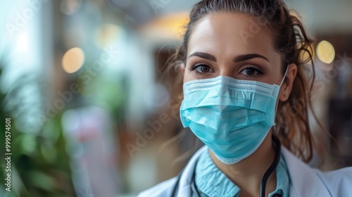 Medical Professional in Protective Gear for Patient Care