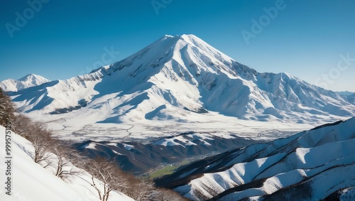 snowcapped mountains a majestic view background, ideas for travel magazine images