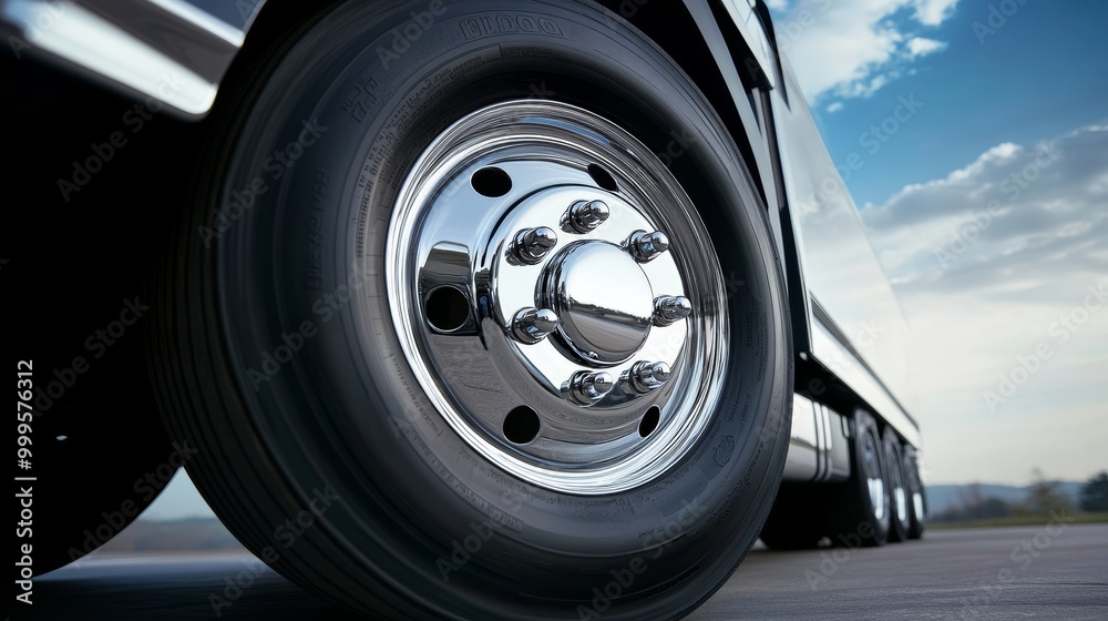 Decorative chrome caps on the wheels for trucks Decorative chrome caps on the wheels for trucks