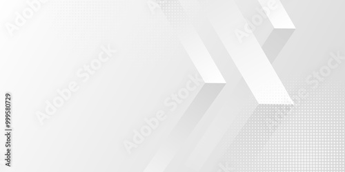 white abstract presentation background. Grey, white abstract background geometry shine and layer element vector for presentation design. Vector abstract graphic design banner pattern presentation.