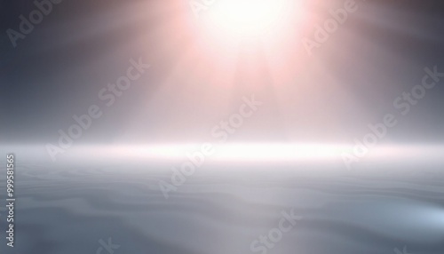 Abstract blurry background with a soft light shining through the haze.