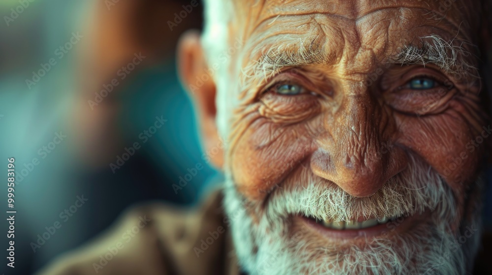 Close-up shot of a person with a beard Close-up shot of a person with a beard