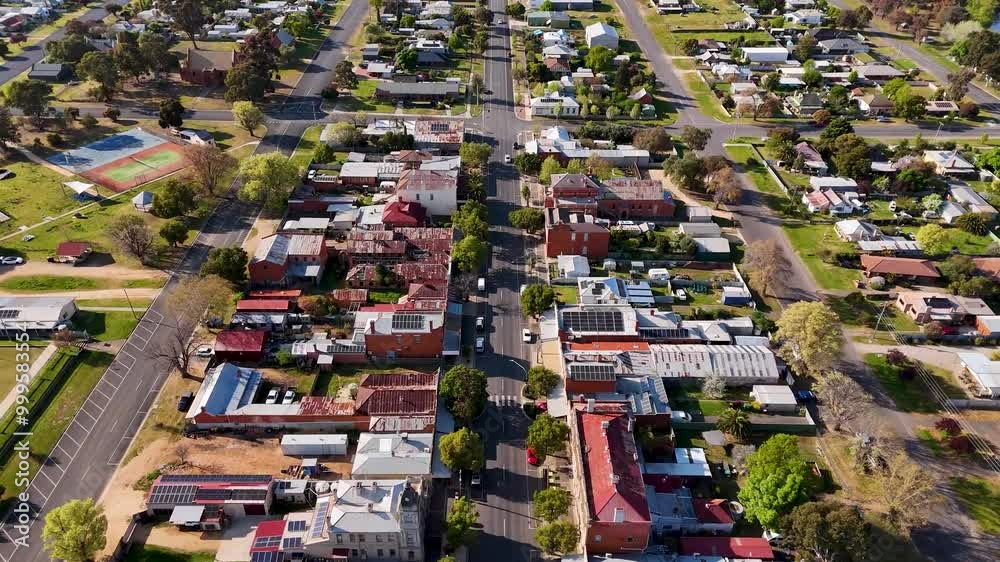 Dunolly, Victoria - Central Goldfields - Aerial view of town near Maryborough and Avoca