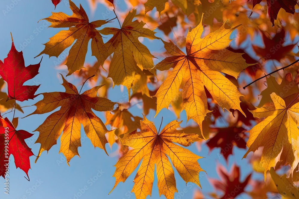 Vibrant Autumn Leaves Collection on Clear Background for Seasonal Decor Vibrant Autumn Leaves Collection on Clear Background for Seasonal Decor