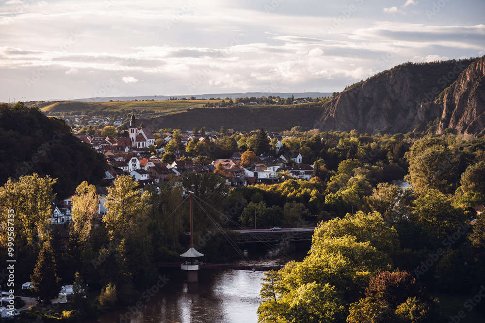 Blick auf die Nahe, Bad Münster am Stein Ebernburg, Sep. 24