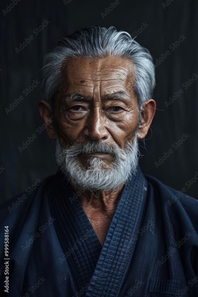 A man wearing a black robe and a beard, possibly a monk or priest A man wearing a black robe and a beard, possibly a monk or priest