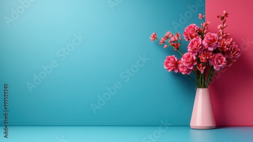 Wallpaper Mural Bright Floral Display on Colorful Background Torontodigital.ca