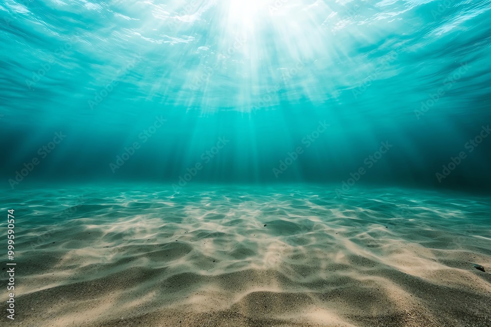 Beneath the surface, the tranquil underwater scene boasts shimmering light and soft sand, inviting exploration of the ocean depths. Beneath the surface, the tranquil underwater scene boasts shimmering light and soft sand, inviting exploration of the ocean depths.