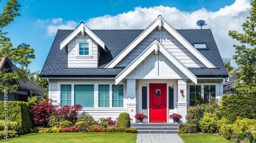 Beautiful detached house with red door