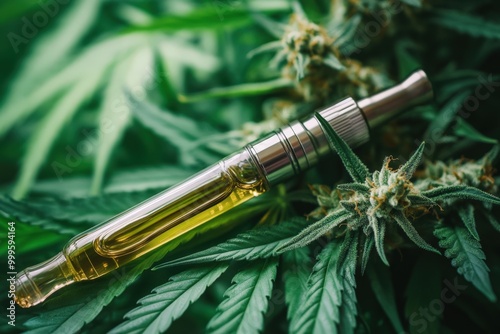 Vape Pen with CBD/THC Oil Cartridge for Organic Medicine Use photo