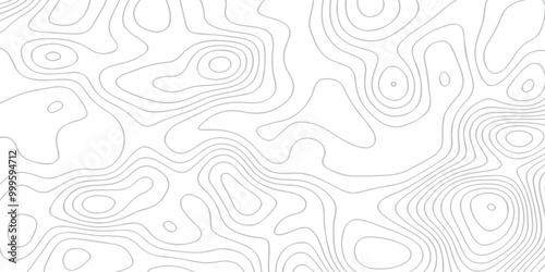 Vector abstract Topography map crave white and black wave doodle line topo map diagram relief line grid topo mountain background. geometric Line topography map contour background.