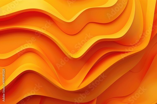 Close-up shot of a vibrant orange wavy pattern