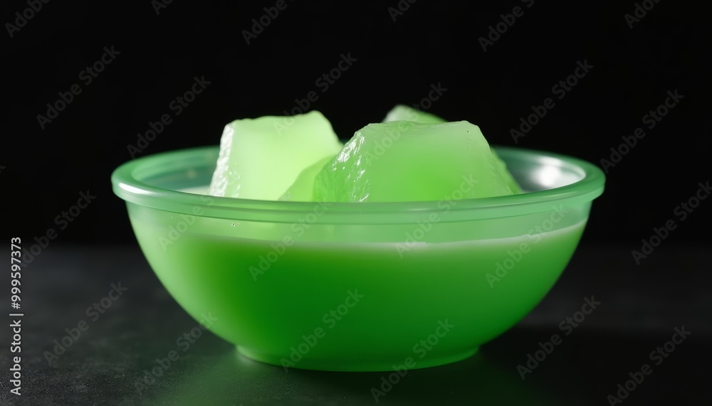 Refreshing lime ice cubes in a bowl Refreshing lime ice cubes in a bowl