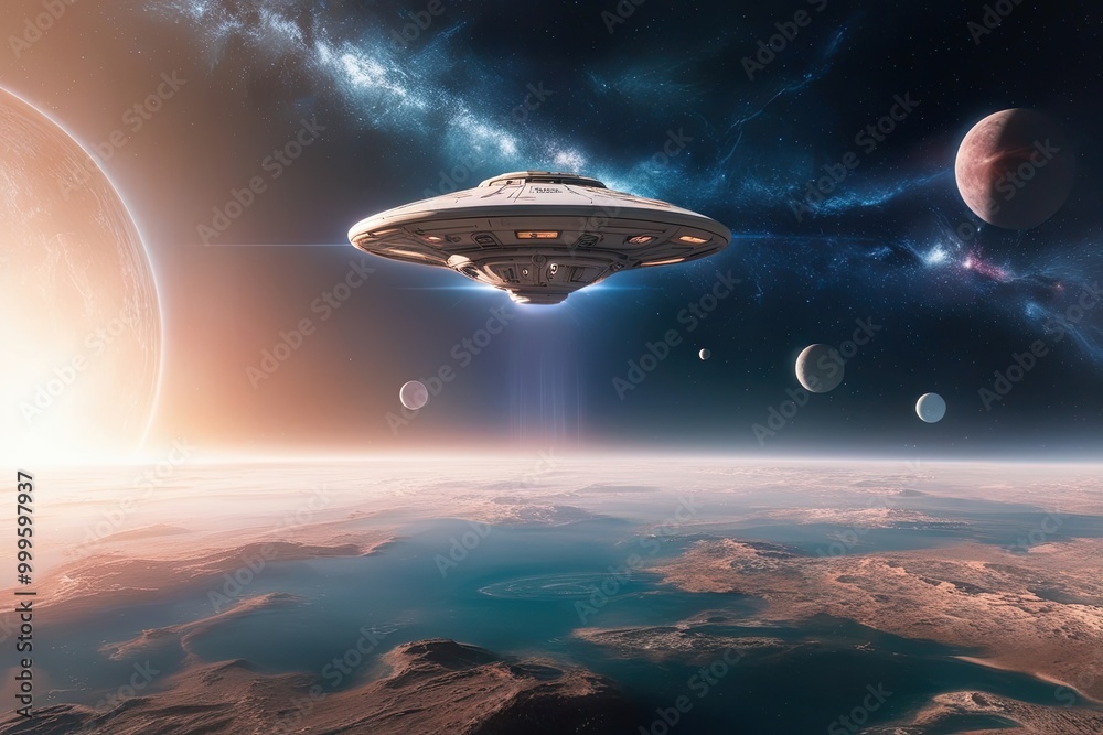 Mysterious Flying Object Discovered on Clear Surface in Cosmic Space Mysterious Flying Object Discovered on Clear Surface in Cosmic Space