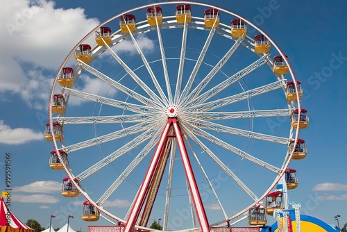 Joyful Ferris Wheel Experience in Exciting Amusement Park Adventure