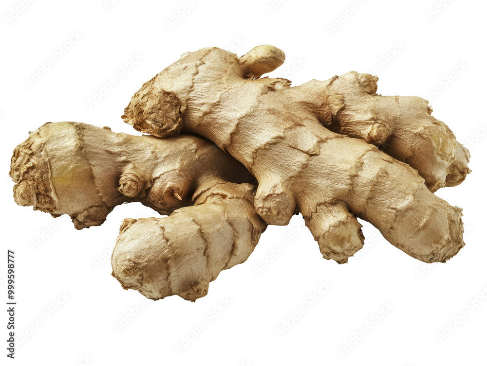 Ginger roots or rhizome isolated on a transparent background, png cutout Ginger roots or rhizome isolated on a transparent background, png cutout
