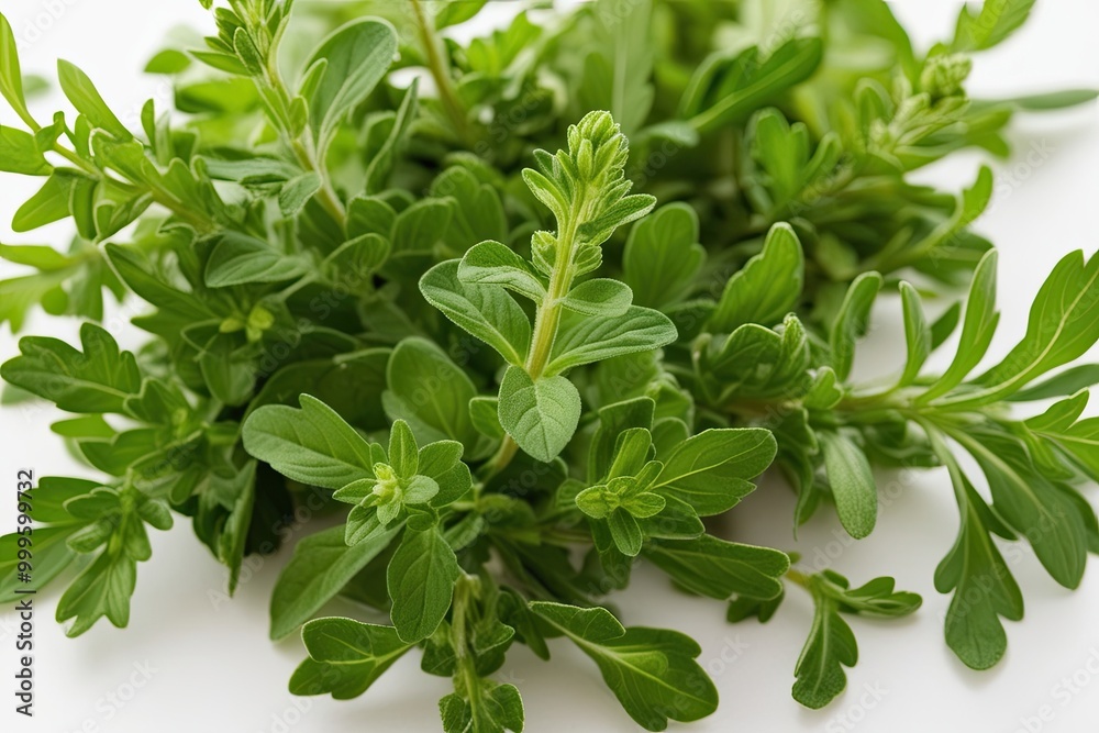 Oregano Herb Isolated on White Background for Cooking and Culinary Applications Oregano Herb Isolated on White Background for Cooking and Culinary Applications