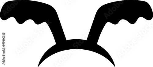 Headband Moose Antler Christmas Element Silhouette