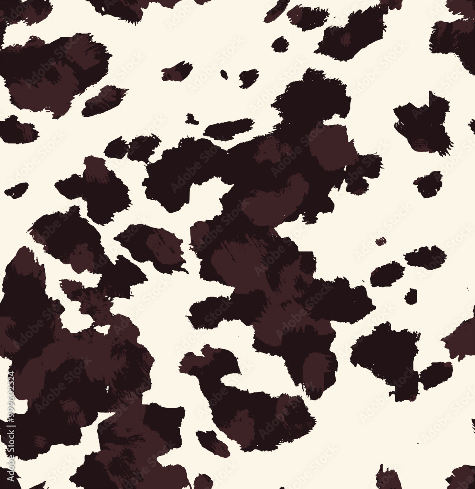 pattern cow or wild cowboy horse leather natural print animal skin. Realistic cow fur seamless skin pattern