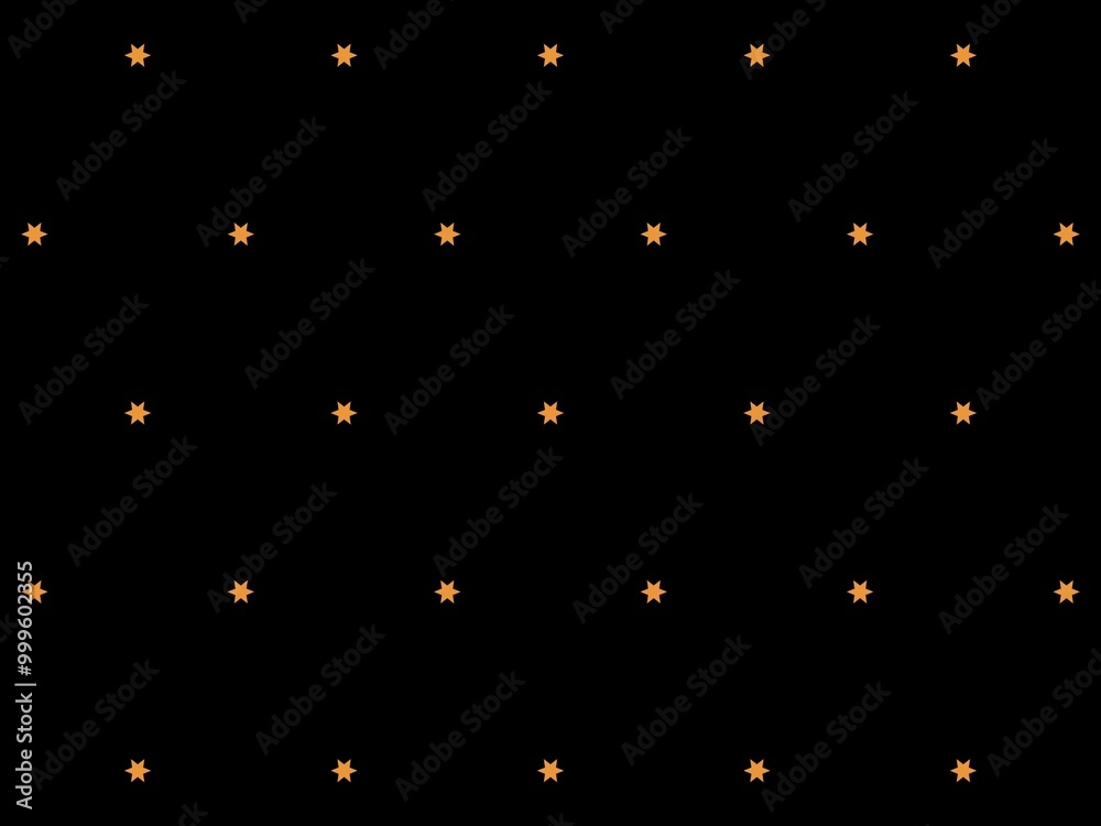 Abstract Geometric Pattern with Orange Stars on a Black Background Abstract Geometric Pattern with Orange Stars on a Black Background