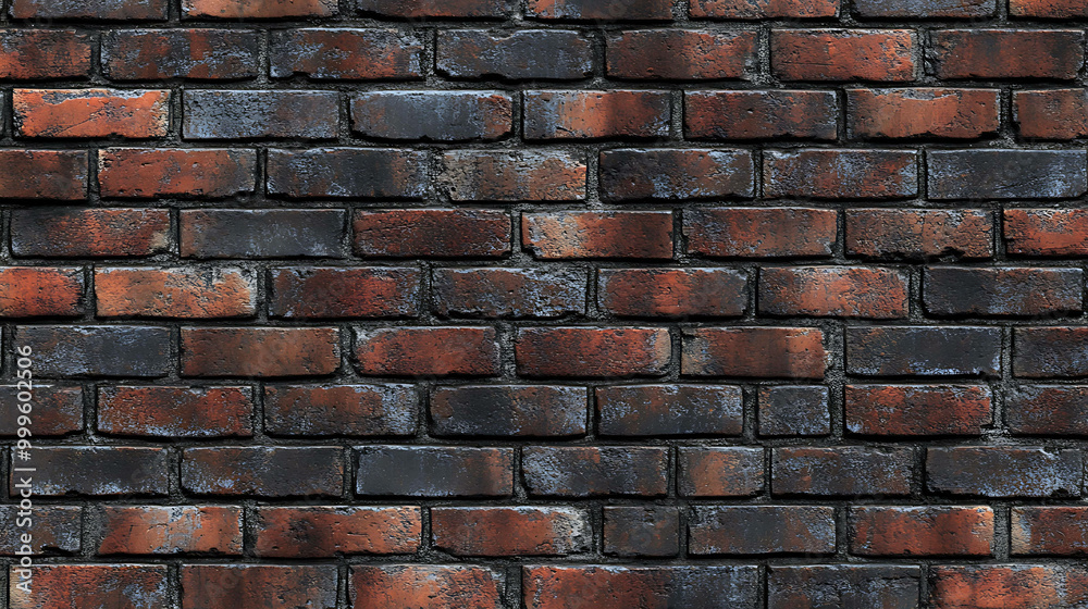 A rustic brick wall with a distressed, weathered look.