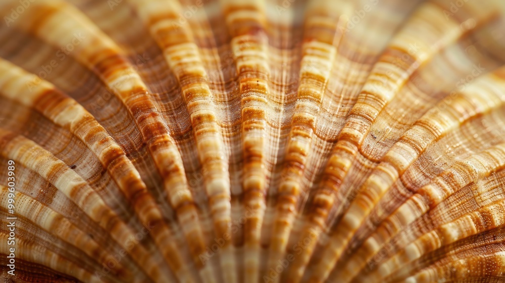 Nautilus shell in closeup, showcasing its iconic spiral pattern. The shell's geometric design is a stunning piece of nature's art.
