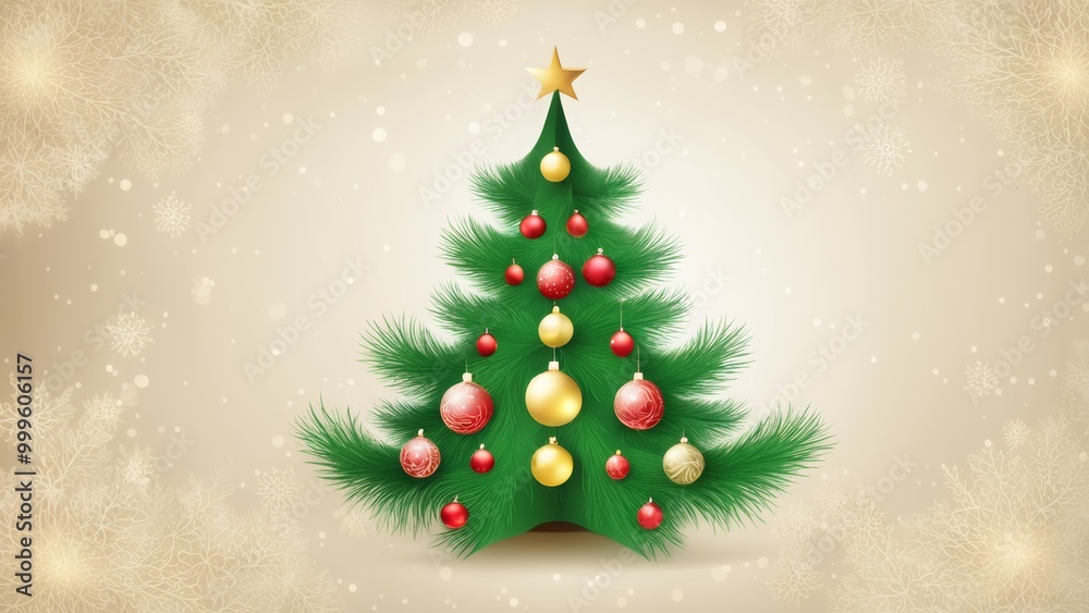 christmas tree on a red background christmas tree on a red background