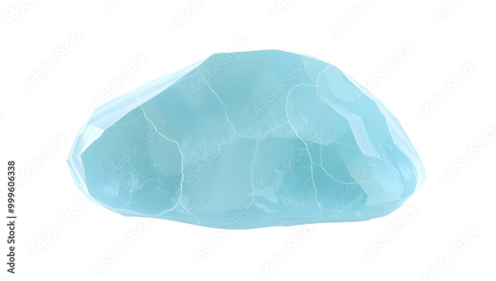 Fototapeta premium Aquamarine Mineral: Light Blue