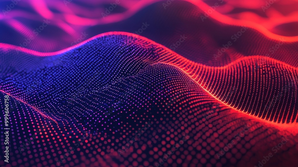 Abstract Red and Blue Digital Wave Pattern Background Abstract Red and Blue Digital Wave Pattern Background