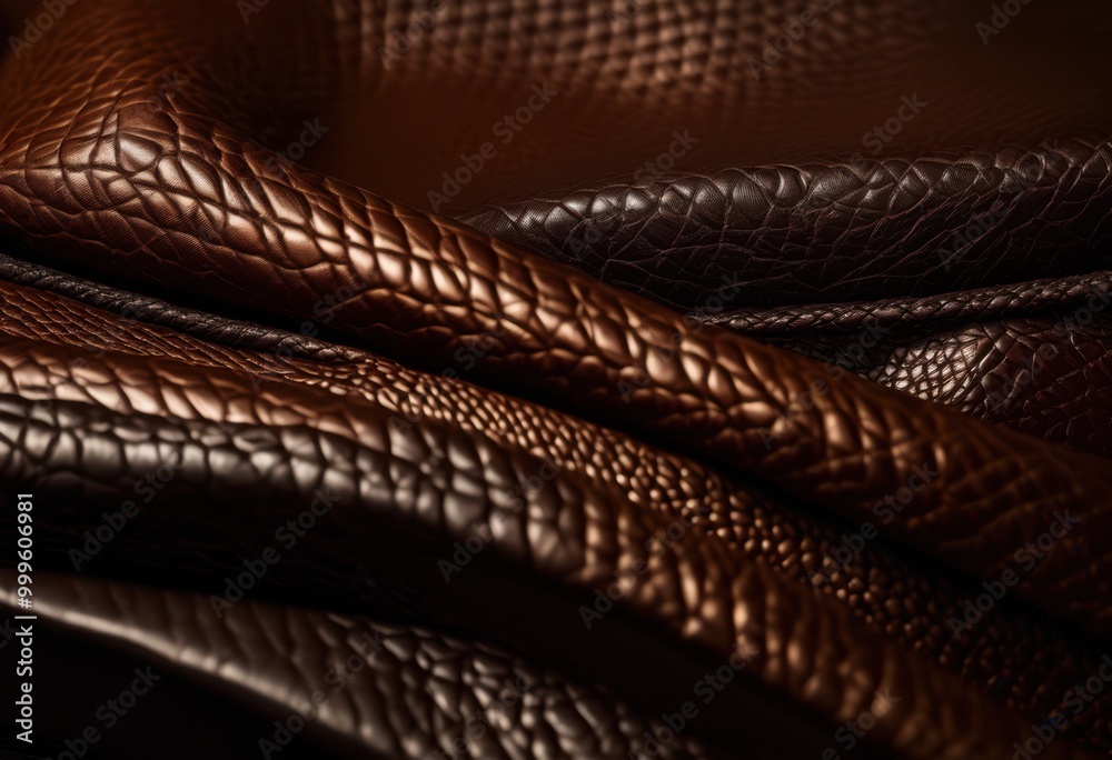 Fototapeta premium stunning close capturing luxurious detailed leather textures deep hues intricate patterns visual marvels, shine, craftsmanship, luxury, smooth, surface