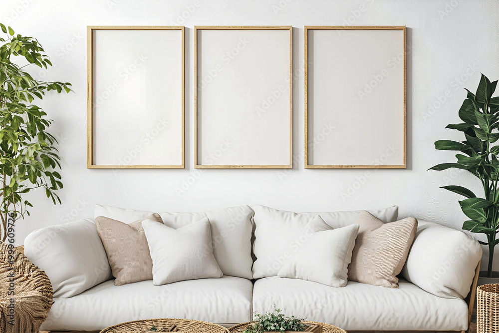 Mockup Frame Display in a Cozy and Minimalist Living Room Interior, Featuring Soft Textures and Warm Accents – Detailed 3D Render Mockup Frame Display in a Cozy and Minimalist Living Room Interior, Featuring Soft Textures and Warm Accents – Detailed 3D Render