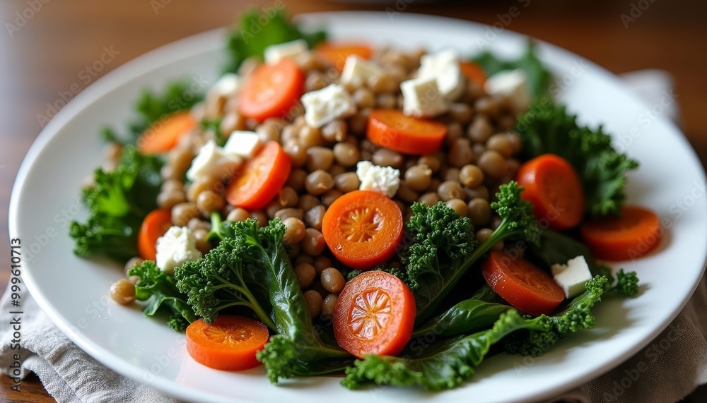 Fresh and vibrant salad ready to be savored Fresh and vibrant salad ready to be savored