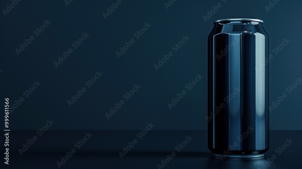 Black Can on a Dark Background Black Can on a Dark Background