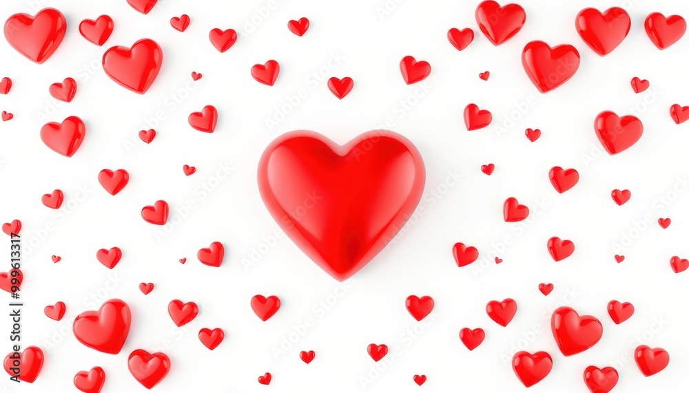 red hearts on white red hearts on white