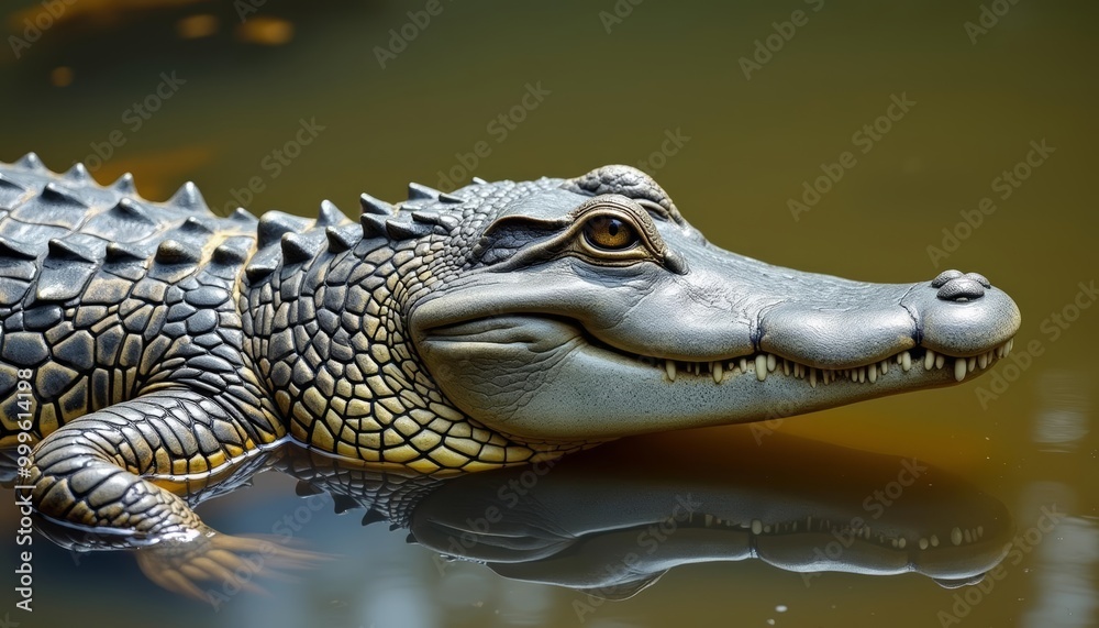 Fototapeta premium Majestic alligator in the wild