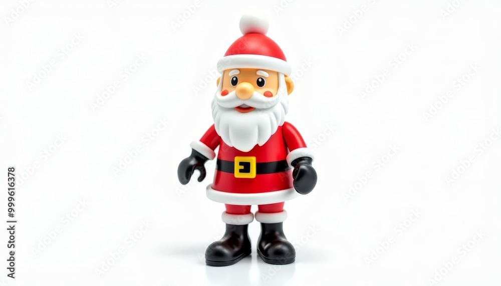 Joyful Santa Claus figurine ready for the holiday season Joyful Santa Claus figurine ready for the holiday season
