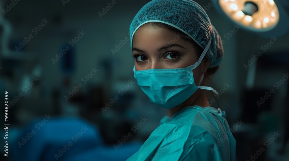 Venezuelan Girl Dressed as Surgeon in Operating Room Performing Surgery Venezuelan Girl Dressed as Surgeon in Operating Room Performing Surgery