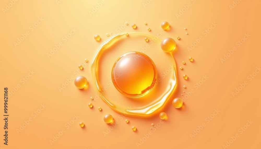 Freshly cracked golden egg yolk Freshly cracked golden egg yolk