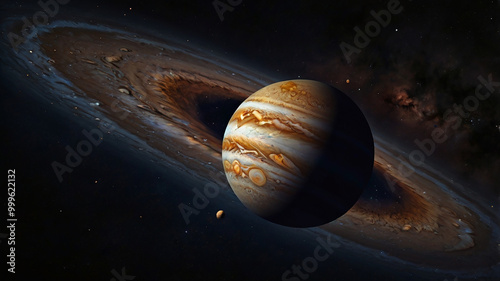 Planet Jupiter astro background. 